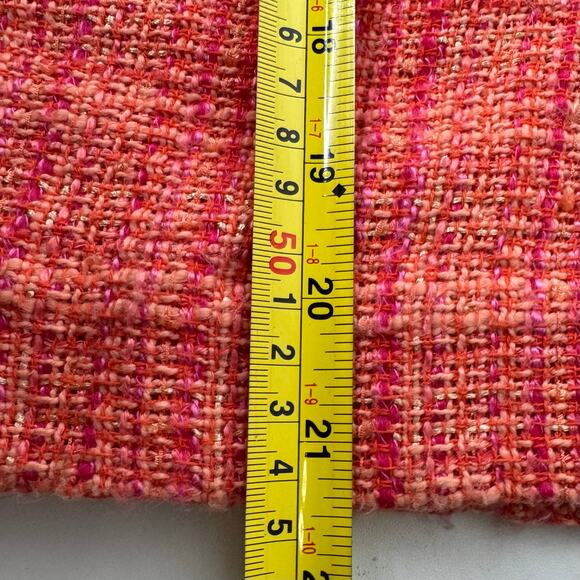 J. Crew No. 2 Pencil Skirt Tweed Orange Knee Length Career Academia Size 12 - Picture 7 of 8